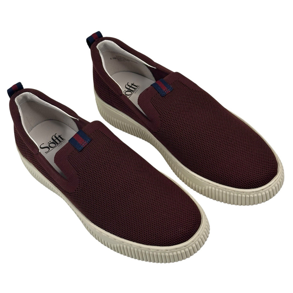 Sofft Frayda Womens Slip On Sneakers Burgundy Mesh Size 8.5M New $119